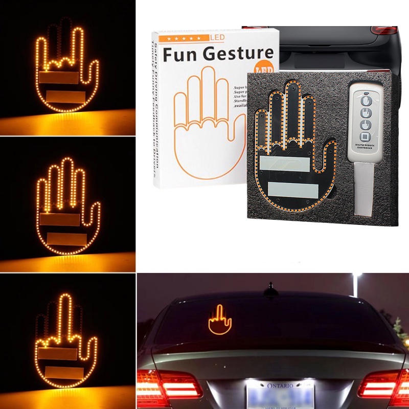 Finger Gesture Warning Brake Light or Car LED Hand Gesture Sign Light ...