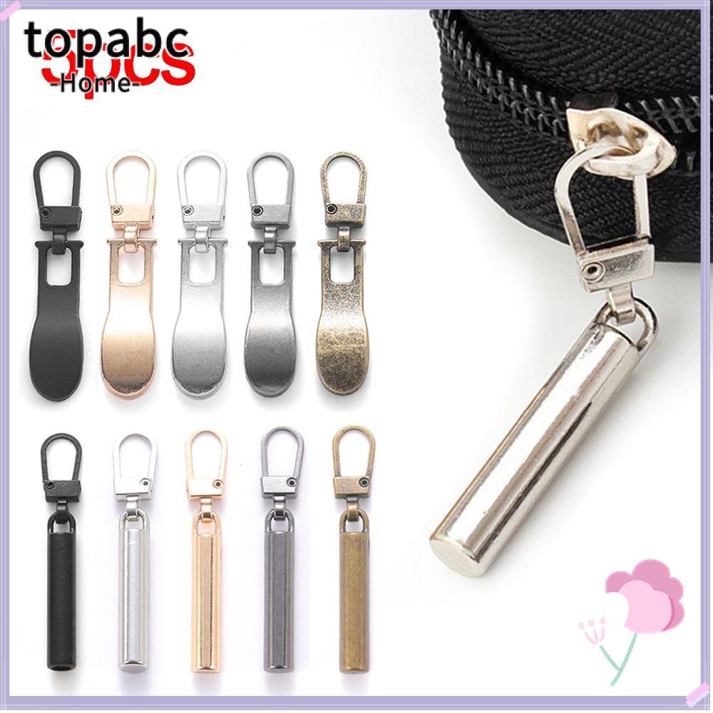 TOP 5PCS Metal Zip, Replacement DIY Sewing Zipper Head, Backpacks