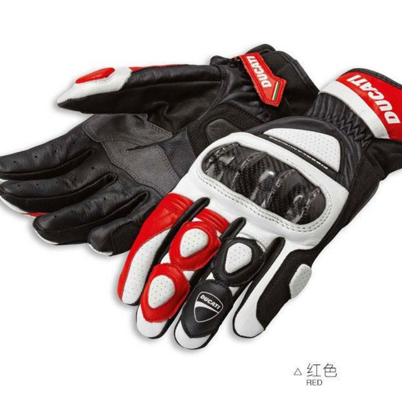 Motorcycle Riding Glove Real Carbon Fiber Drop Resistant Leather ...