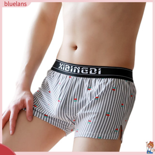 Soutong Print Wide Waistband Men Underpants Comfy Elastic Waist Loose Boxer  Underwear Homewear