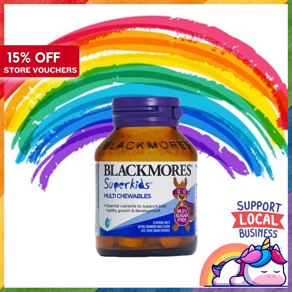 [Crazy Sale] Blackmores Superkids Multi 60 Chewable Tablets [Kid Multivitamin Omega3 Brain