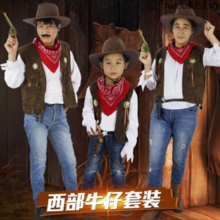 Kids Boys Cowboy Costume Canival Halloween Costume Cowboy Hat Cowboy Outfit