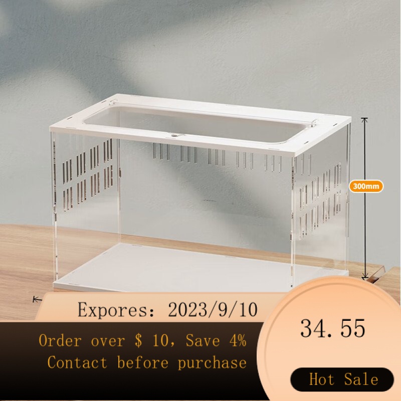 Fresh Look at New Fanbaiku Hamster Cage Transparent Glass Acrylic Viewing Cage