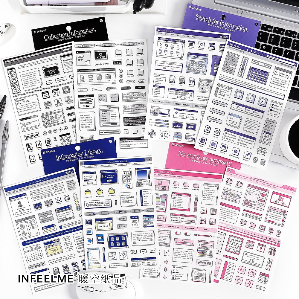 Label Research Institute Series Synthetic Paper Adhesive Stickers ...