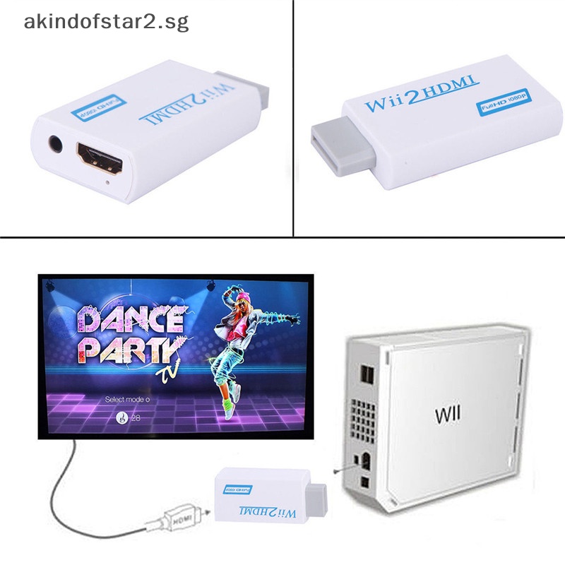 WII to HDMI Converter Adapter 720P 1080P HD Video Audio Upscaling For  Nintendo
