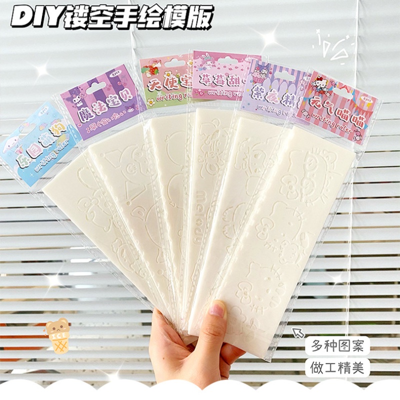 1pcs Cute Sanliou Series Multifunctional Template Ruler Cartoon ...