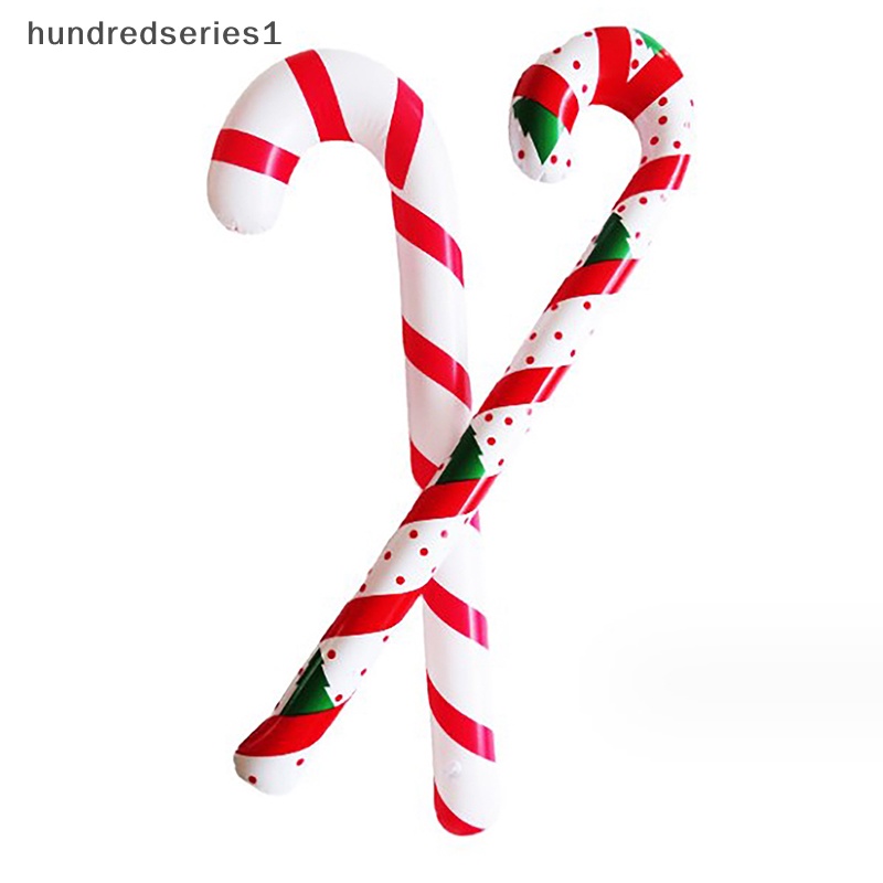 [hundredseries1] Inflatable Christmas Candy Cane Stick Balloons Merry