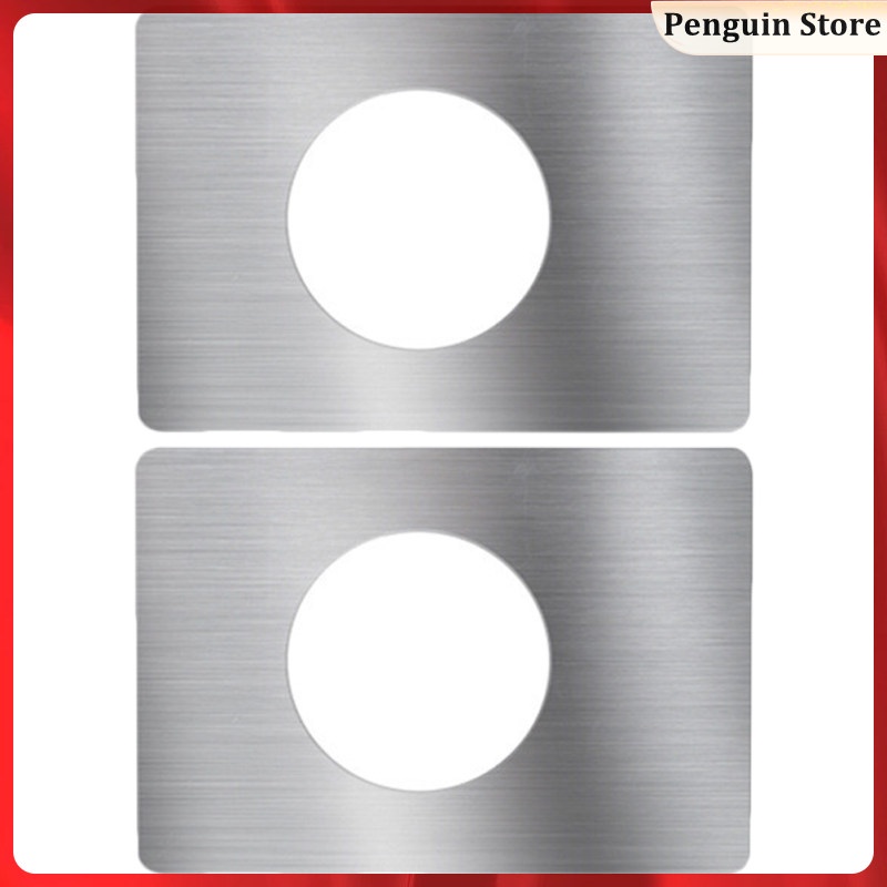 2 Pcs Door Lock Repair Board Stainless Steel Kit Reinforcer Plate
