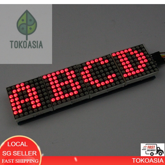 32x8 SPI Dot Matrix (RED) Display Module - MAX7219 | Shopee Singapore