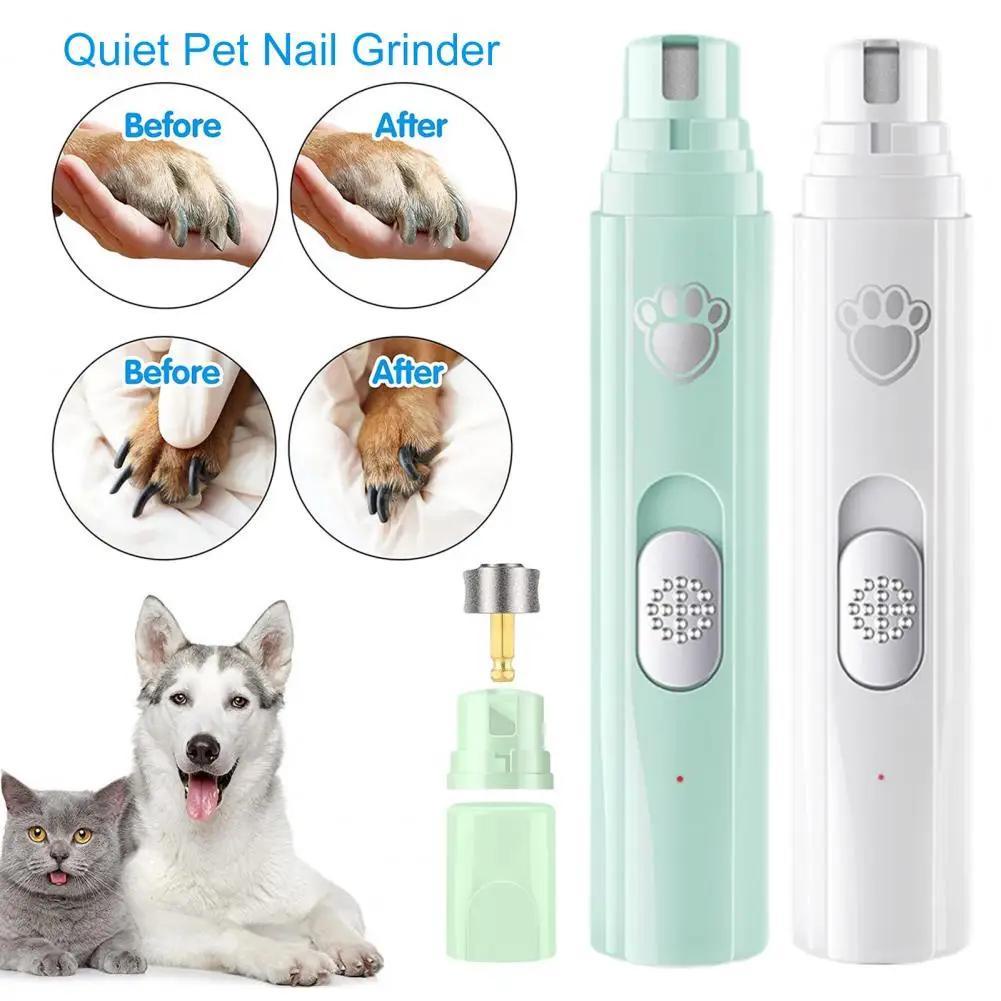 Electric Pet Nail Grinder USB Rechargeable Dog Nail Clippers Quiet Electric Dog Cat Paws Nail Grooming Trimmer Tools