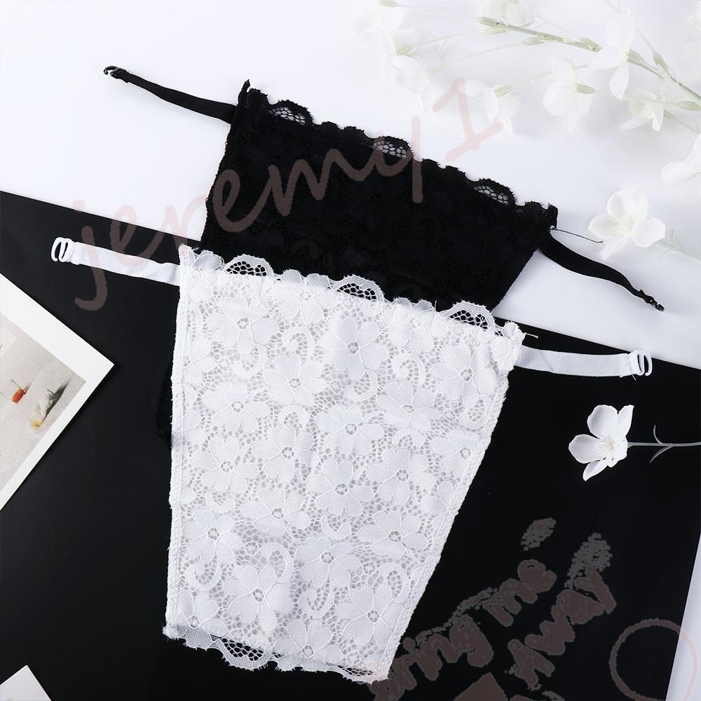 JEREMY1 Chest Cover, Double Layer Lace AntiGlare Tube Top, Thin Chest