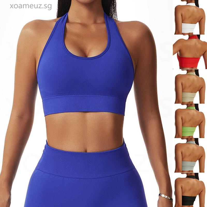 Women Halter Padded Sport Bra / Backless Gym Yoga Crop Top / Wire Free Push  Up Bras Lingerie