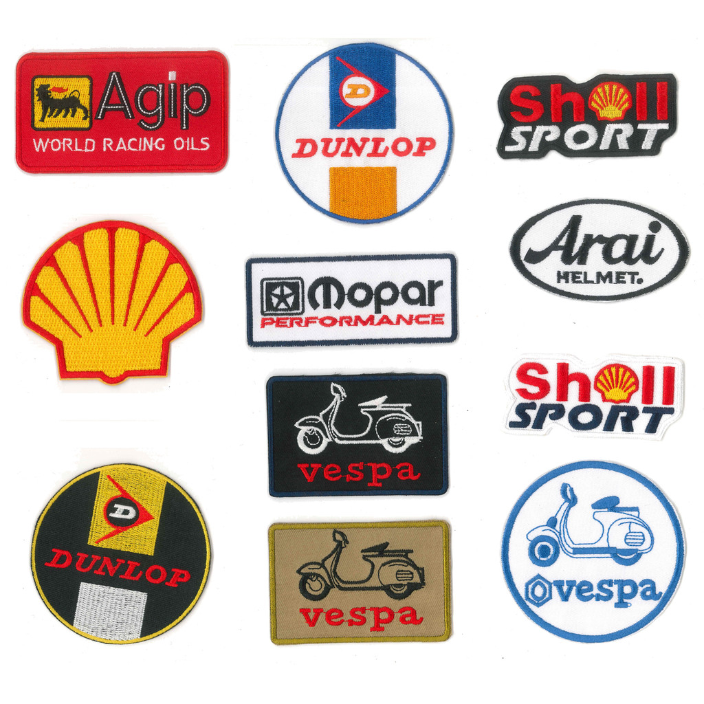 Racing Car Logo Cloth Sticker Adhesive DIY Embroidered Sleeves Badge ...