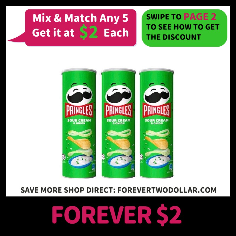 (FOREVER 2) Pringles Sour Cream & Onion Potato Chips Galaxy (Halal
