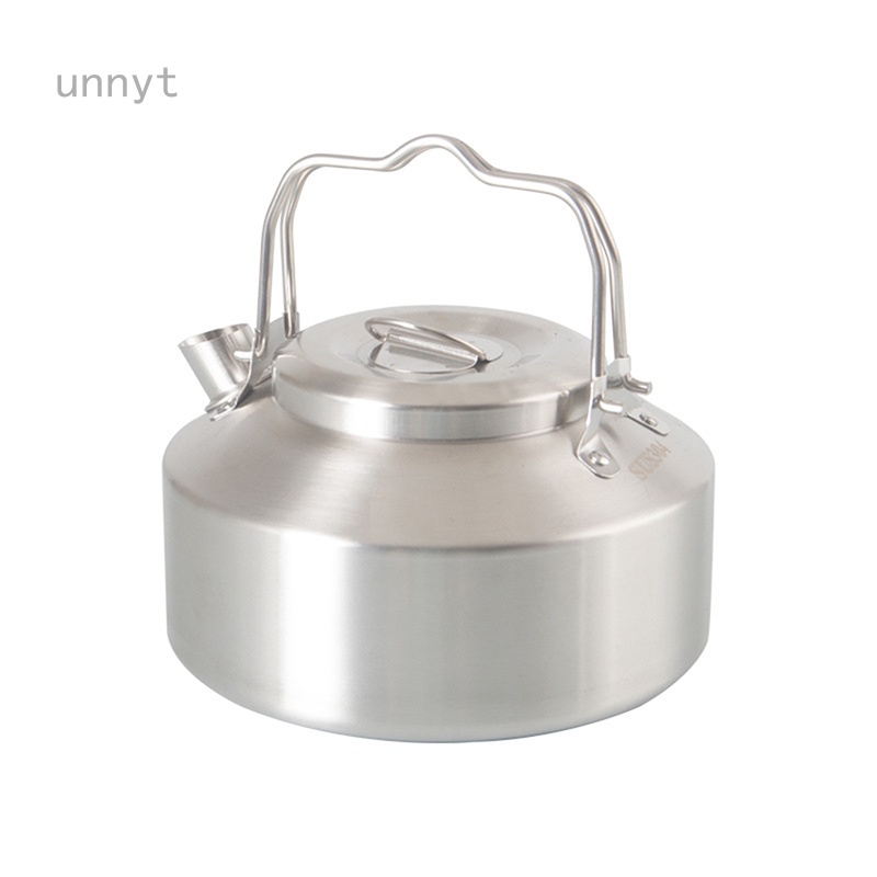 1L Outdoor Stainless Steel Camping Teapot Kettle Coffee Pot Outdoor Kettle  