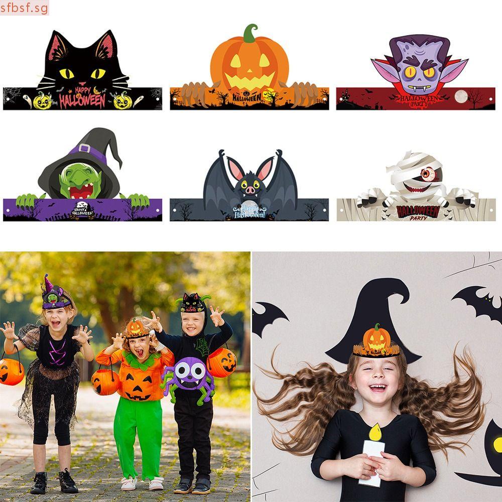 SFBSF Halloween Paper Hat, Decoration Ghost Festival Halloween Cap ...