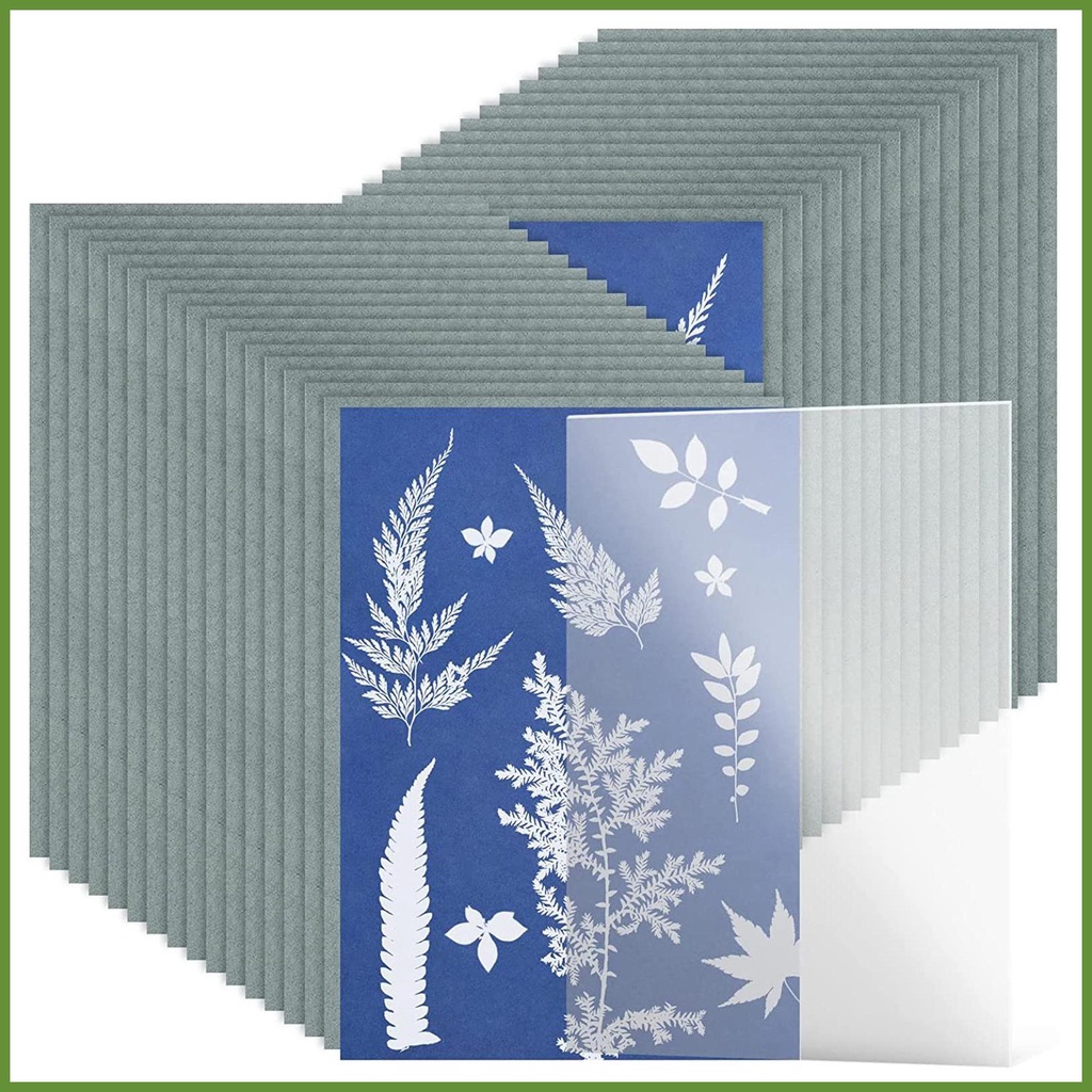 Sun Print Paper For Kids 32 Sheets Sun Print Paper With 1 Sheet Acrylic ...