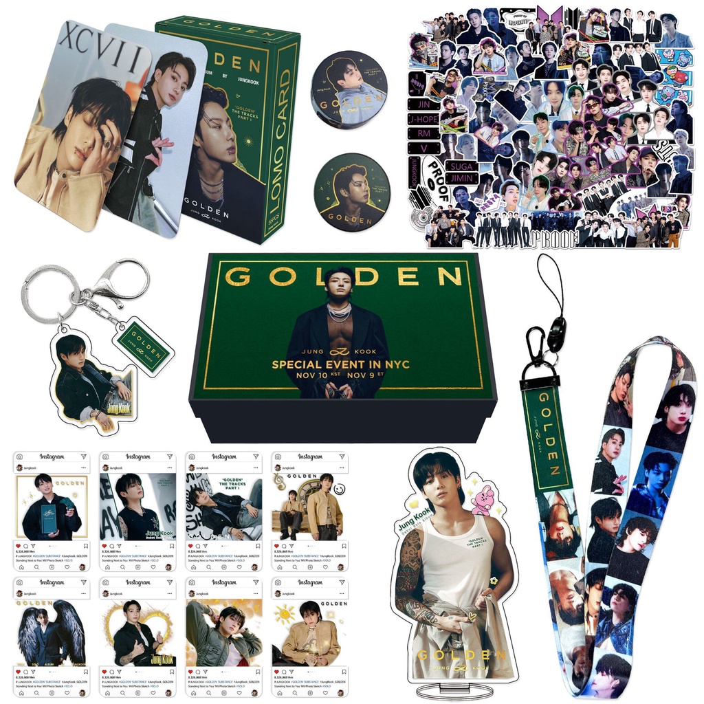 New Kpop Idol Jung Kook Solo Album GOLDEN Gift Box Set Fan Collection ...