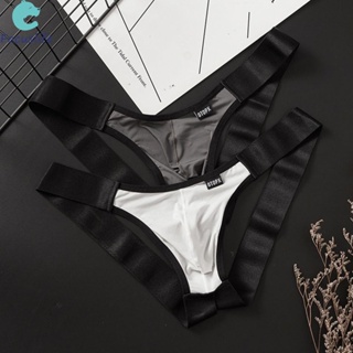 Men Faux Leather Jockstrap Underwear Backless Briefs Sexy Thongs G