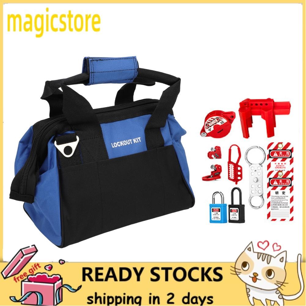 Magicstore Lockout Tagout Pouch Spacious Safety Bag Industrial with 2 ...