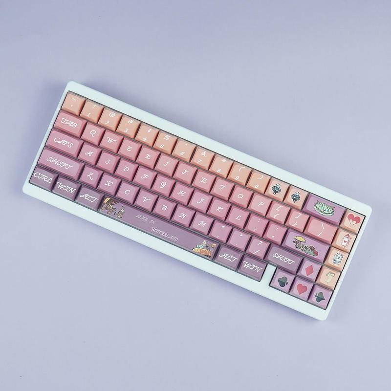 Alice in Wonderland Keycaps Set 131 Keys XDA Profile PBT MX Cross Axis ...