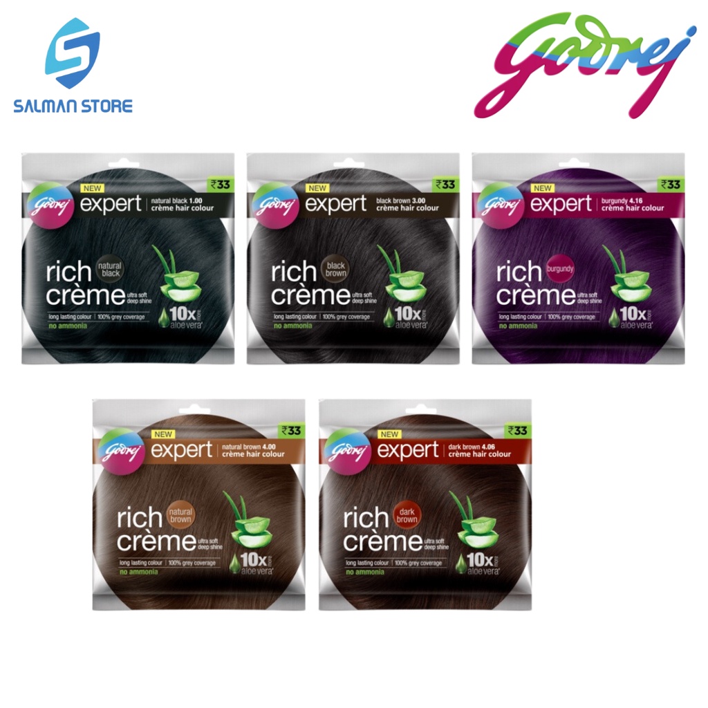 Godrej Rich Creme Hair Colour - Natural Black (20ml) | Shopee Singapore