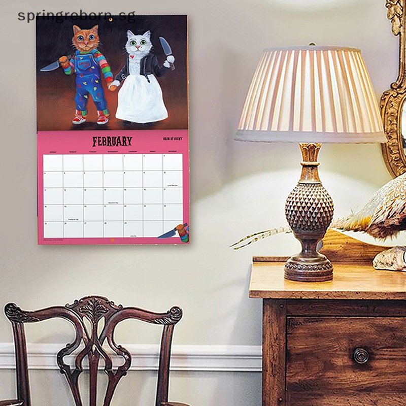  2024 CNY DECOR Scaredy Cats 2024 Monthly Calendar, Cats 2024