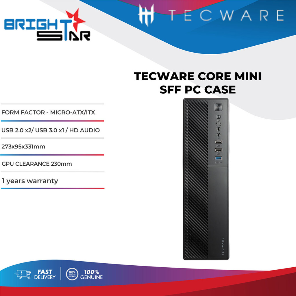 TECWARE Core Mini Micro-ATX PC Case with 250W PSU | Shopee Singapore