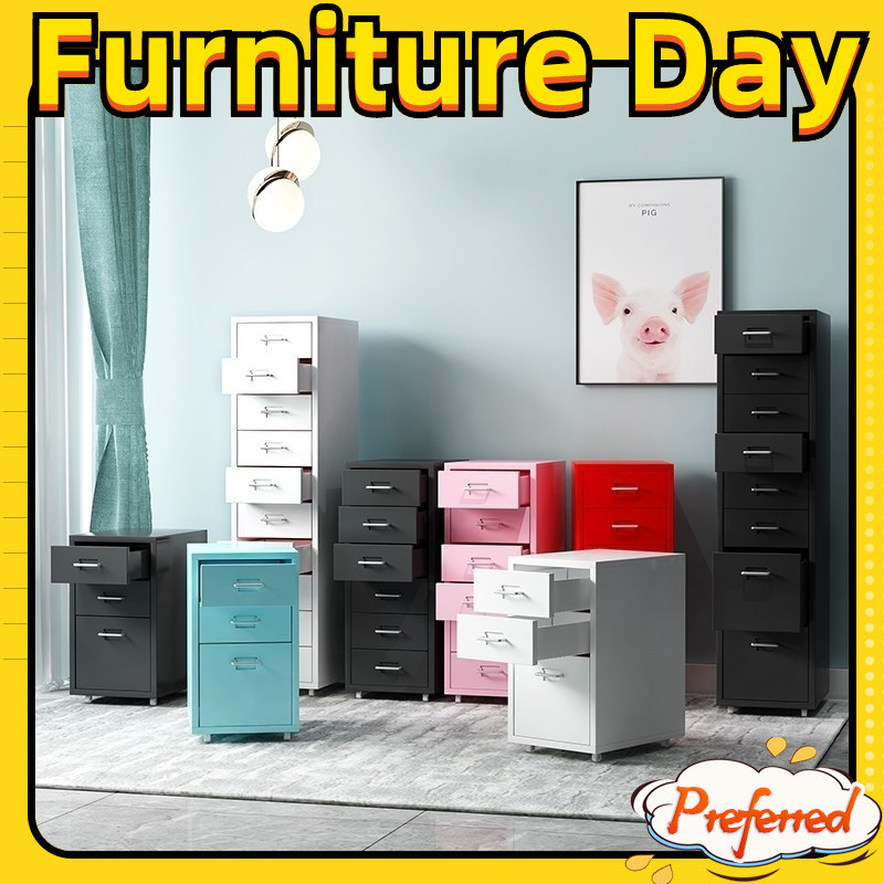 Small Mobile Metal Storage Drawers Cabinet Home Office Drawer File ...