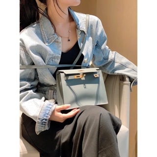 Aaa+!Kelly dance Dancing Bag Top Original Order Aima * Backpack togo  Calfskin Waist Bag H Home Imported Genuine Leather Shoulder Bag herm **  Crossbody Bag Variety Handbag Elephant Gray Turtledove Gray Gold