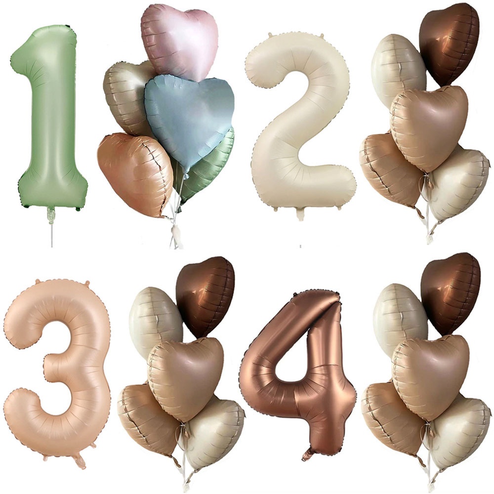 40 Inch Green Pixel Miner Number 6 Balloon Set, 7Pcs