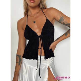 Plus Size Sexy Tank Top, Women's Plus Solid Ruched Front Contrast Lace Trim  V Neck Medium Stretch Slim Fit Crop Tank Top