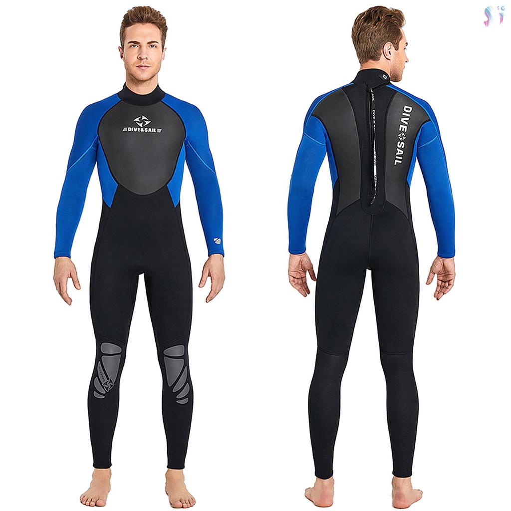 DIVE&SAIL 3mm Full Body Wetsuit for Men Ideal for Surfing and Scuba