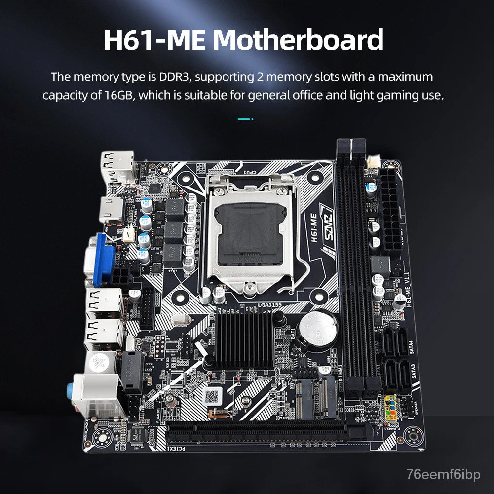 H61 Me Mini Itx Motherboard Lga 1155 Support Nvme M2 Wifi Bluetooth