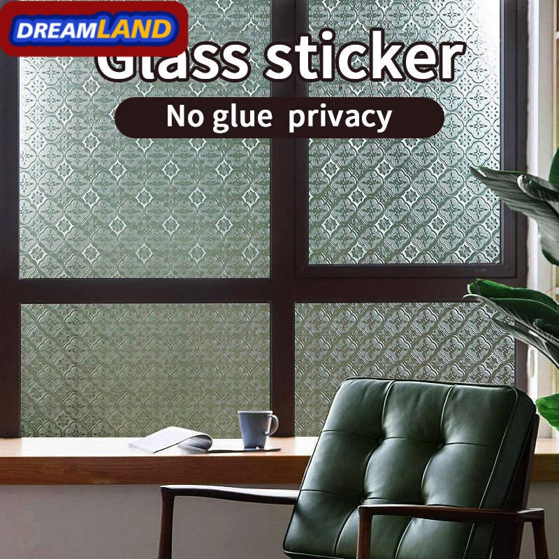 Vintage-style Glass Stickers Glass Cabinet Door Sticker PVC Privacy ...
