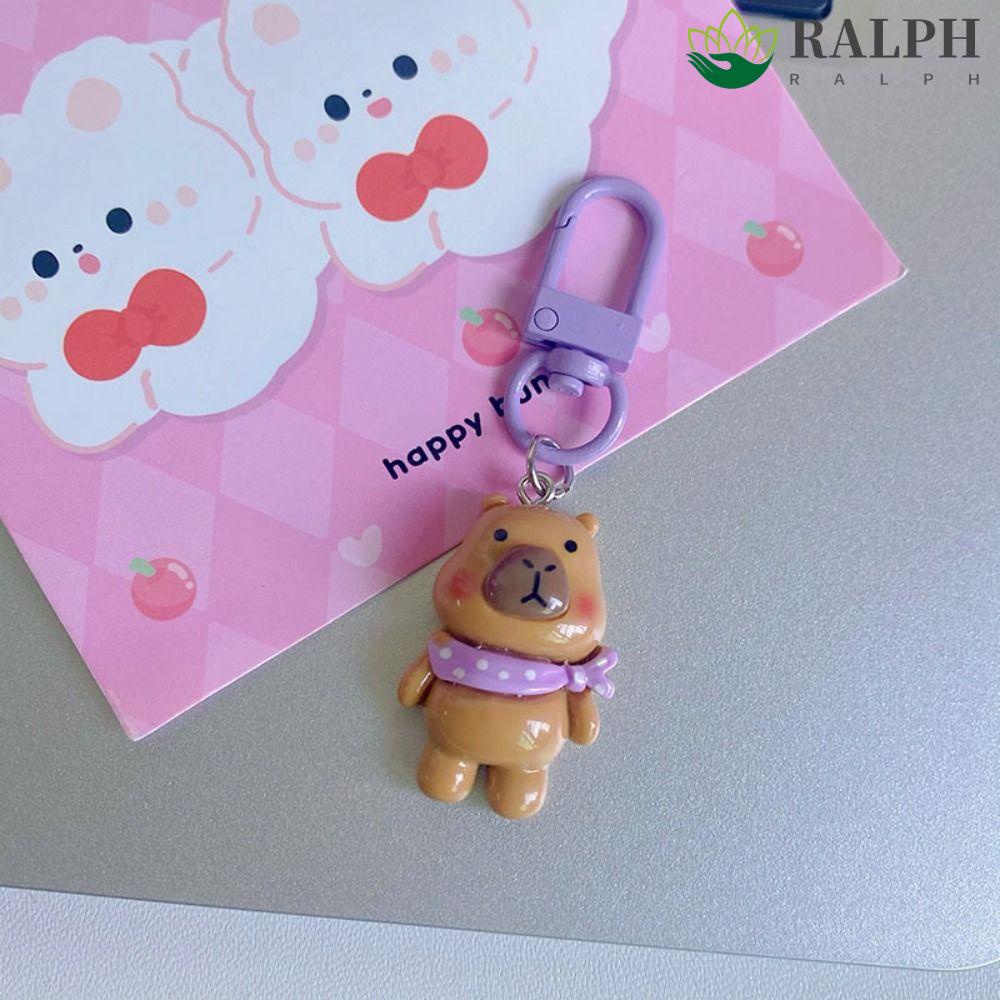 RALPH Shawl Capybara Keychain, Cute Resin Scarf Capibara Bag Hanging ...