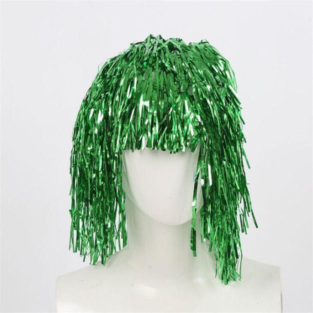 BLISS Halloween Colored Wig, Fancy Dress Metallic Foil Tinsel Wigs