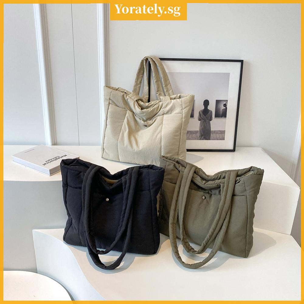 Trendy Velvet Cloud Tote Bag Soft Casual Shoulder Bag