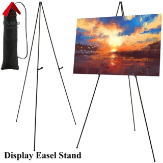 Folding Display Easel Max 63 Artist Portable Tripod Floor Standing  Poster,Lightweight Metal Adjustable Easel Stand for Painting