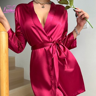 Sexy Satin Silk Lace Sexy Bathrobe For Women Plus Size S 5XL From