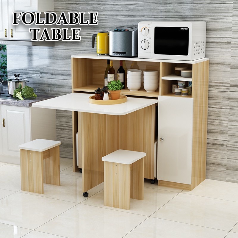 PINAF Foldable Dining Table Home Multifunctional Dining Table Sideboard ...
