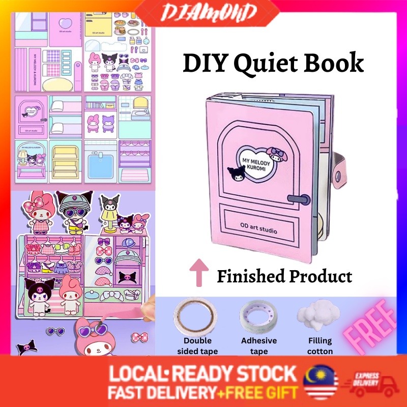 Diamond DIY Kuromi Melody Shin-chan Quiet Book Cute Book Educational ...