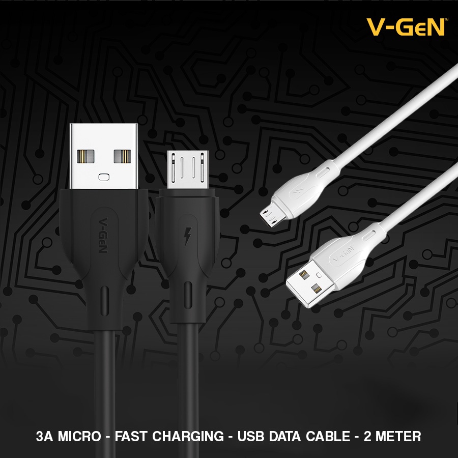 V-GeN Kabel Data Micro 2 Meter Fast Charging 3.0 VGC-02 QC3.0 VGEN - Gambar 2
