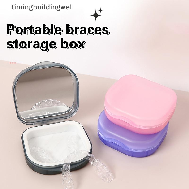 Twsg Denture Storage Box Elderly Portable False Teeth Box Invisible ...