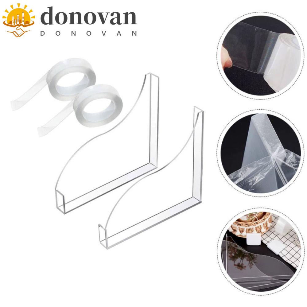 DONOVAN 2Pcs Bathtub Edge Guard, Transparent Shower Bath Corner Guard