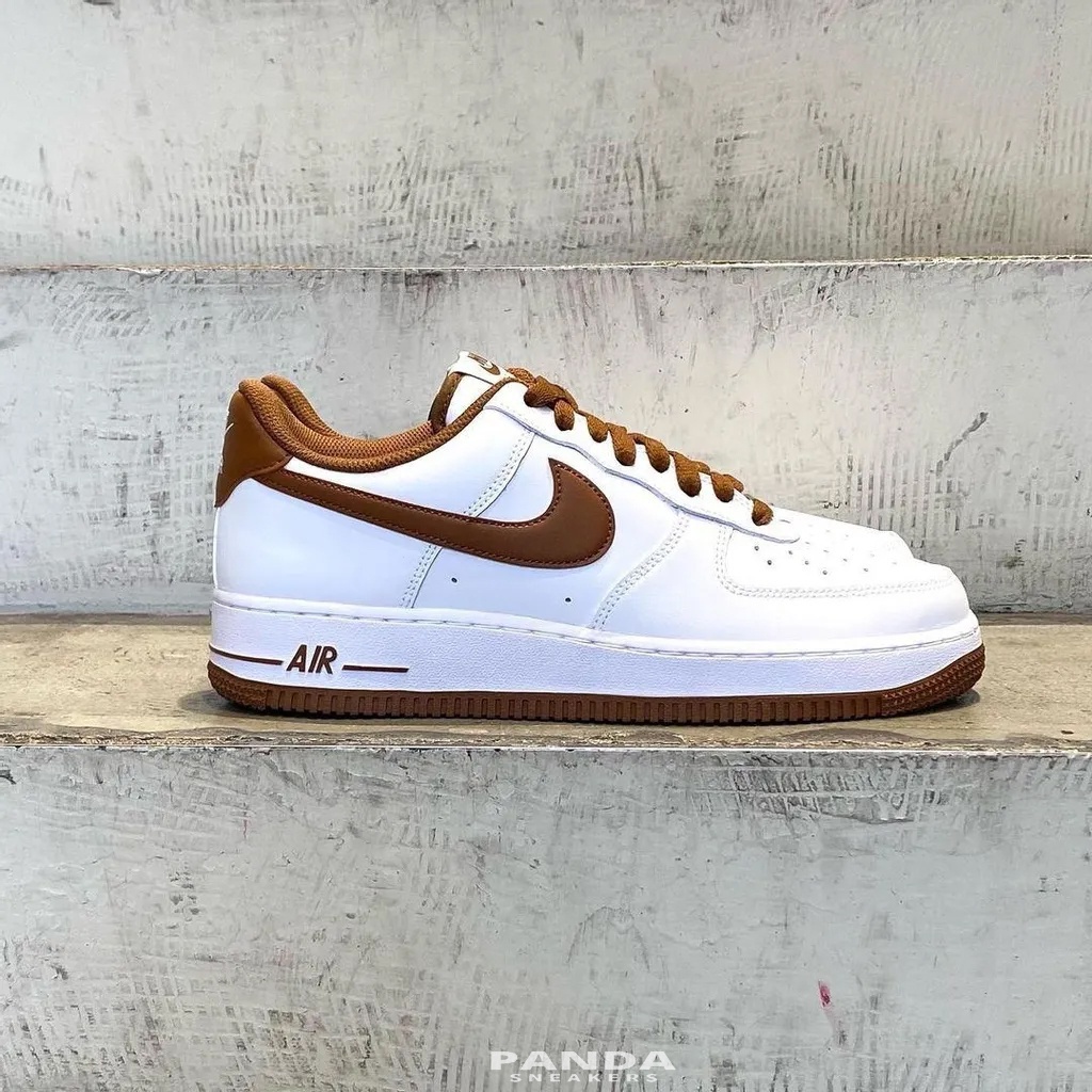 Nike Air Force 1 Low Pecan Mens Lifestyle Shoes White Brown DH7561