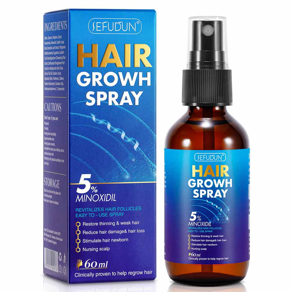 Hair Growth Spray with 5 Minoxidil Designed to Strengthen Hair & Stop