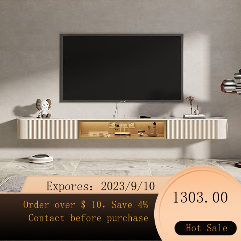 🌈Imported Stone Plate Light Luxury Solid Wood WallMounted TV