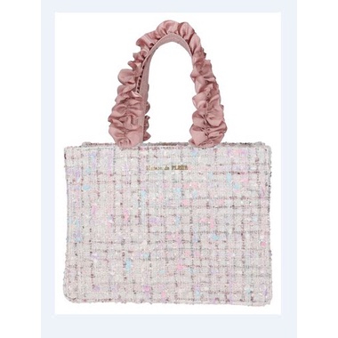 Maison De FLEUR】Japanese Classic Tweed Flash Fabric Hand Bag