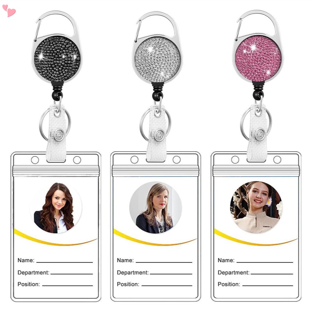 Retractable ID Badge Holder with Clip, ID Name Badge Reels with